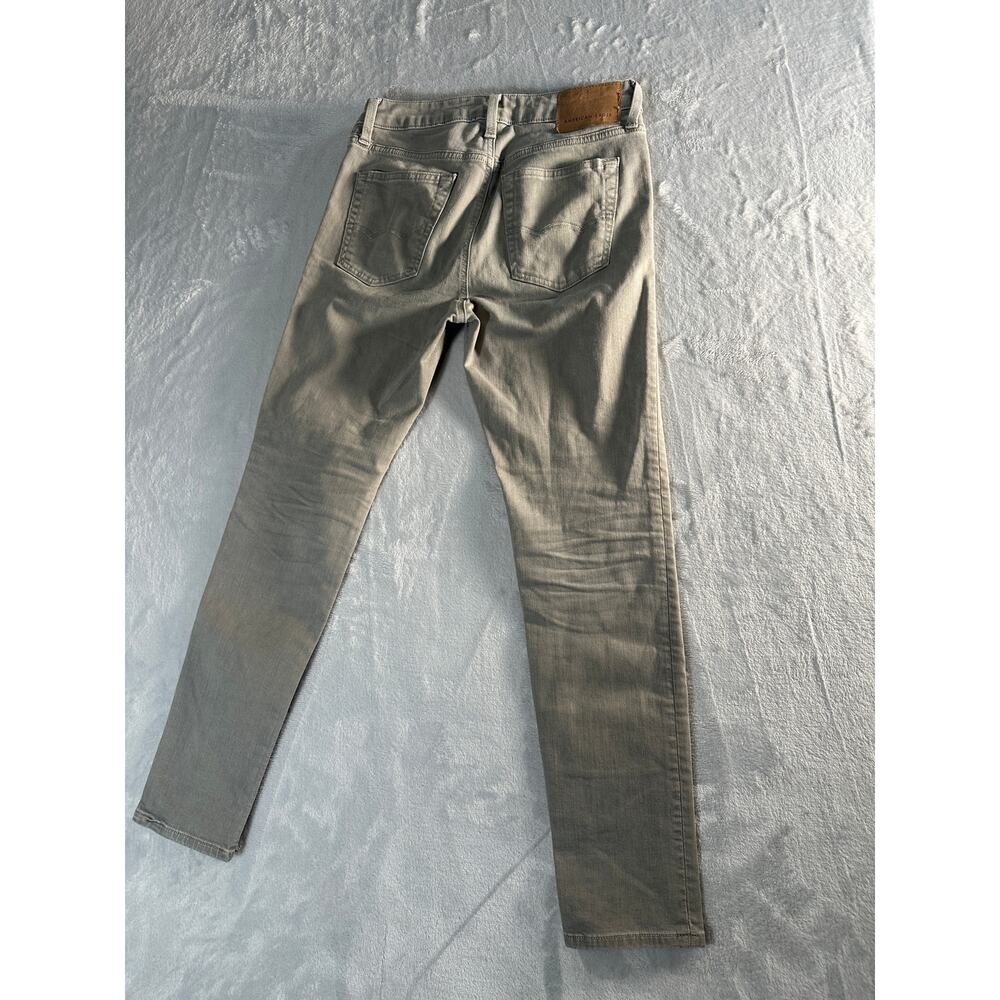 American Eagle Men’s Next Level Flex Skinny Jeans – Light Grey – Size 29x30 - Picture 6 of 8